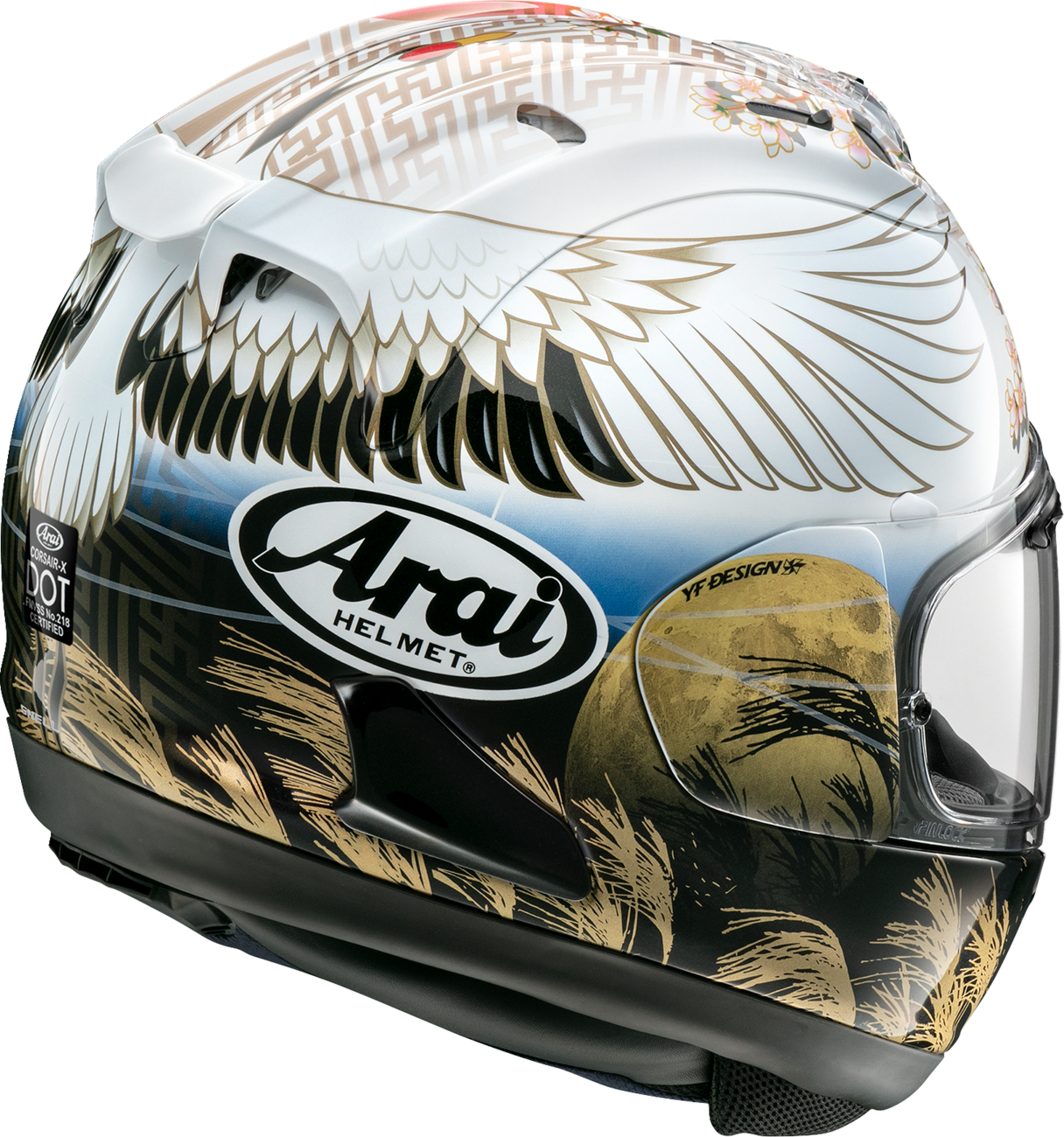ARAI HELMETS, ARAI Helmets Corsair-X Tsubasa Large Helmet with VAS Shield Mechanism and Advanced Safety Features