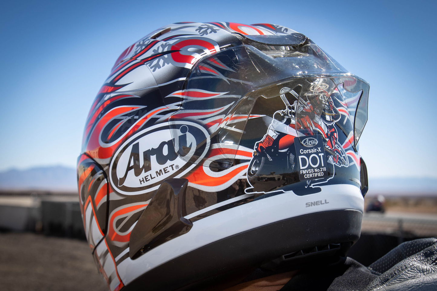 ARAI HELMETS, ARAI HELMETS Corsair-X Haga GP Helmet with VAS Shield Mechanism and Advanced Ventilation