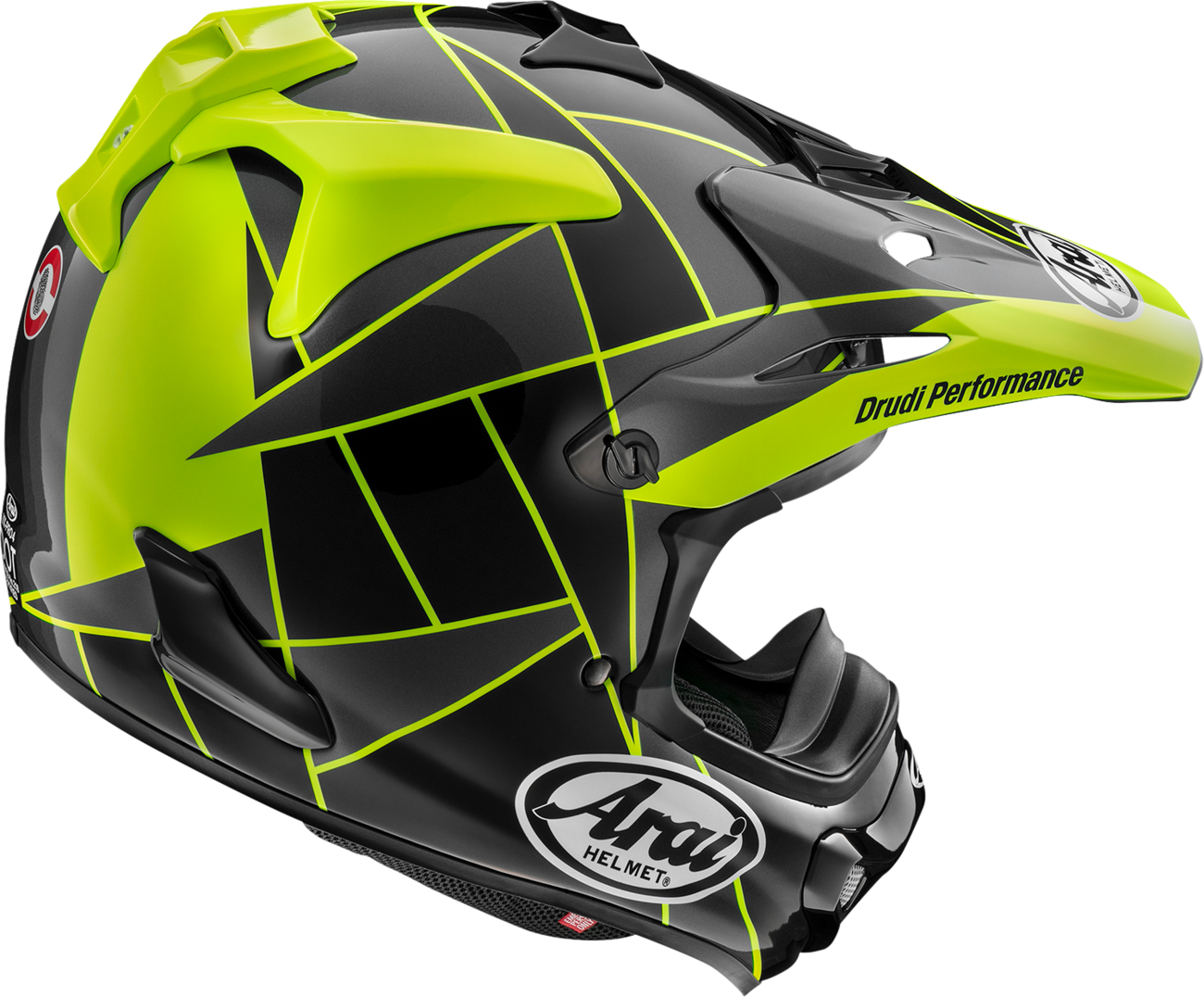 ARAI HELMETS, ARAI Helmets VX-Pro4 Fragment Yellow Helmet - Size XL with Advanced Safety Features