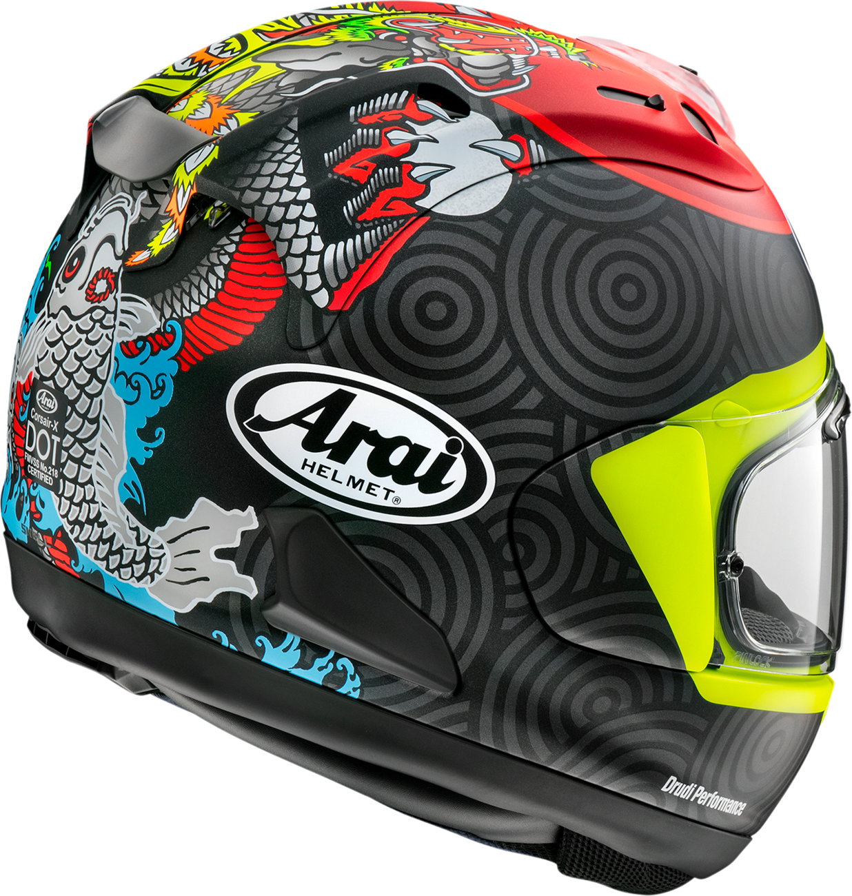 ARAI HELMETS, ARAI HELMETS Corsair-X Tatsuki Helmet - Large with VAS Shield Mechanism and Advanced Ventilation