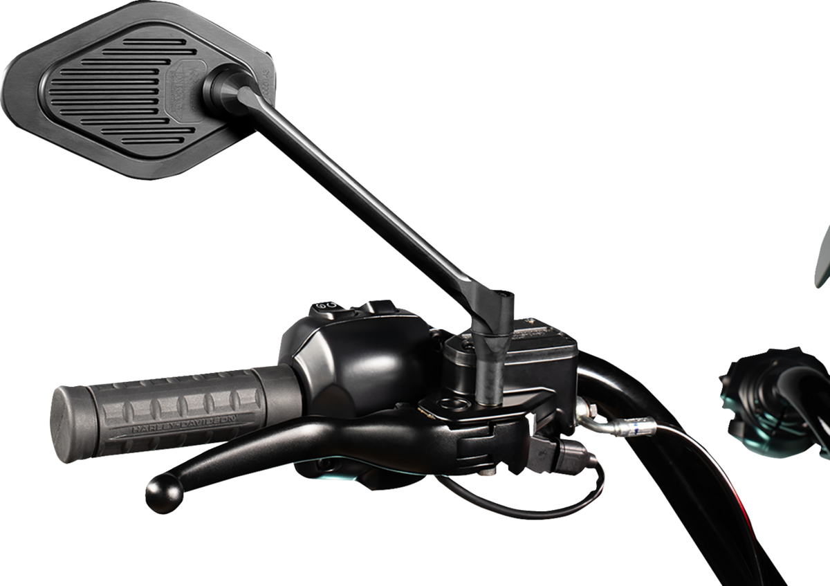Drag Specialties M03-11-R Adjustable Diamond Black Long Stem Mirror for Motorcycles