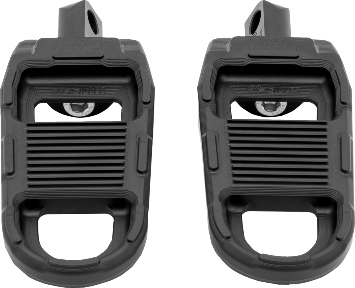 DRAG SPECIALTIES Adjustable Foot Pegs - Black RGK2-B001 for Motorcycles