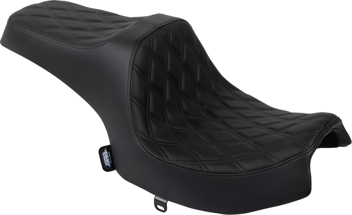 DRAG SPECIALTIES SEATS, DRAG SPECIALTIES SEATS Predator III Seat - Solar Leather, Double Diamond Stitching, Black - Challenger 2020-2025, Part #4718F