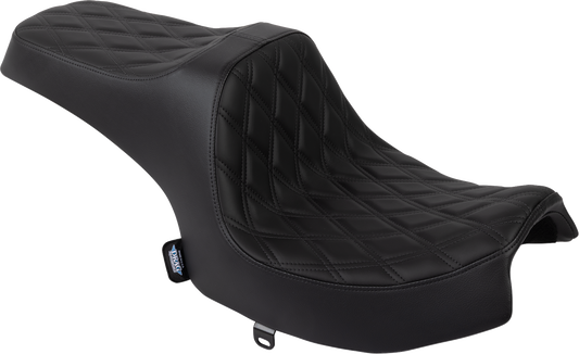 DRAG SPECIALTIES SEATS, DRAG SPECIALTIES SEATS Predator III Seat - Solar Leather, Double Diamond Stitching, Black - Challenger 2020-2025, Part #4718F
