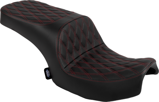DRAG SPECIALTIES SEATS, Drag Specialties Seats Freedom Seat for Challenger 2020-2025 & Chieftain 2025 with Double Diamond Red Stitch by DRAG SPECIALTIES SEATS Part 4722D