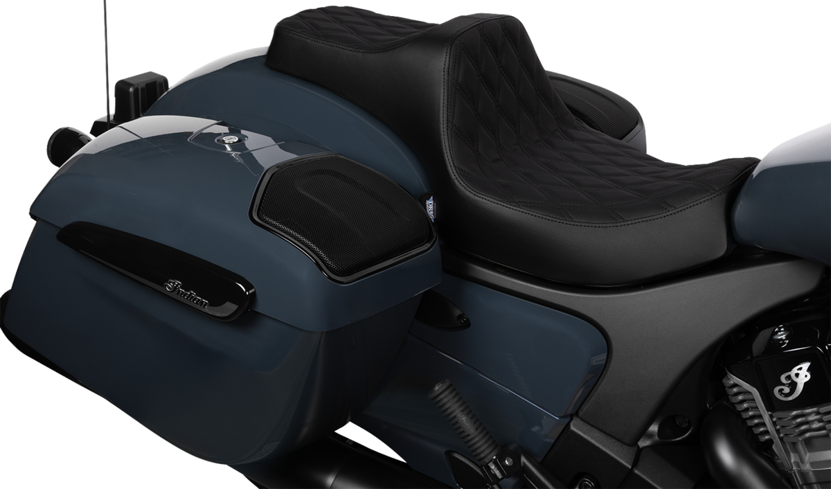 DRAG SPECIALTIES SEATS, Drag Specialties Predator III 2-Up Seat 4720B for Chieftain '25 and Challenger '20-'25