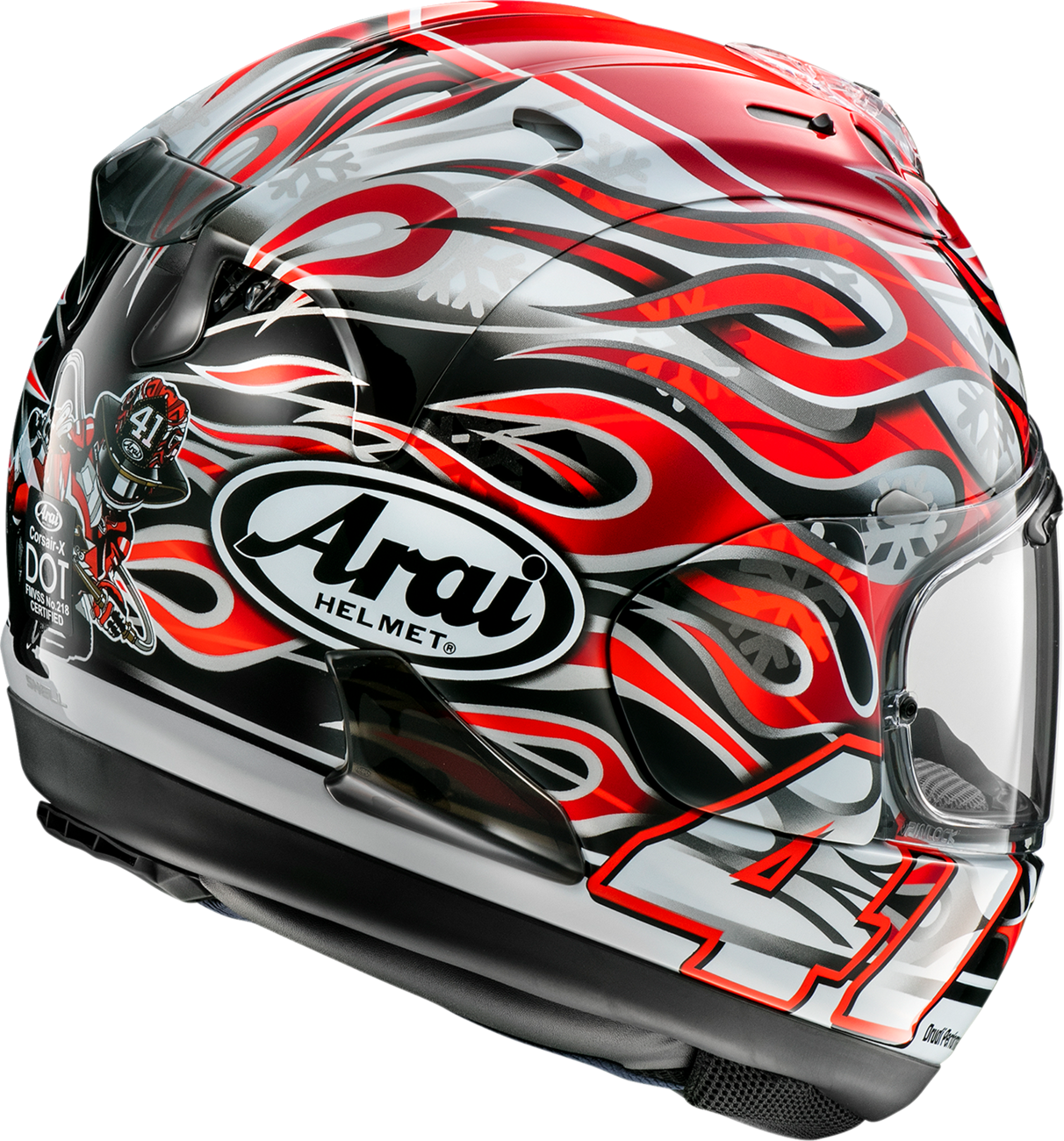 ARAI HELMETS, ARAI Helmets Corsair-X Haga GP XL Helmet - Model 0101-17615 with VAS Shield Mechanism and Advanced Ventilation