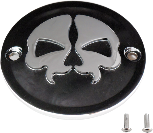 Drag Specialties Black Chrome Skull Points Cover Part #78041B