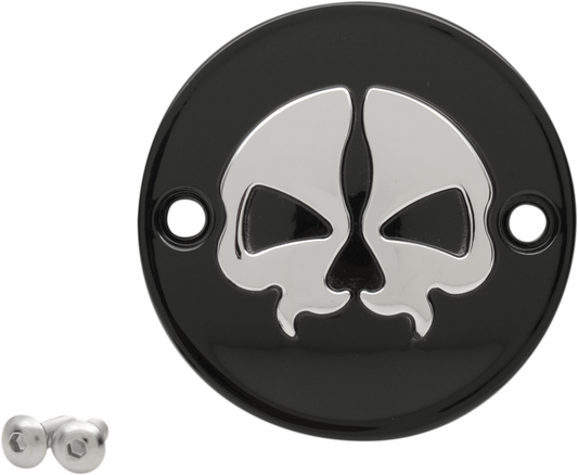 Drag Specialties Black Chrome Skull Points Cover M8 78102B