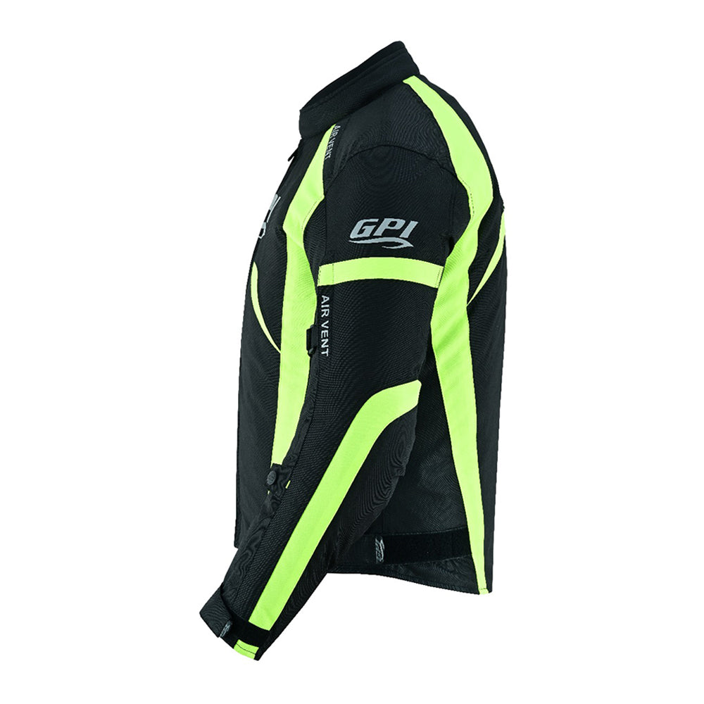 Men’s All-Season 4 Pockets Waterproof High Premium Quality Motorcycle Jacket – Fluorescent/Black-