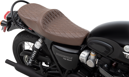 Z1R, Z1R Low Profile Touring Seat for Triumph '16-'26 - Brown Diamond Cover | Part 0810-2219