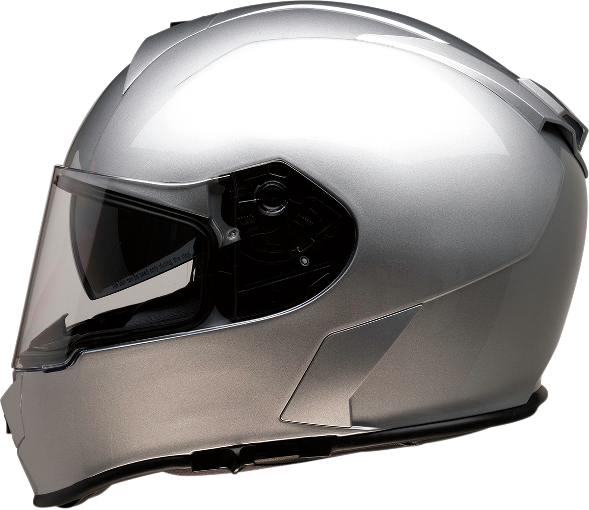 Z1R, Z1R Warrant Helmet - Silver, Small | Injection Molded Polycarbonate Shell with Sun Visor and Moisture-Wicking Liner