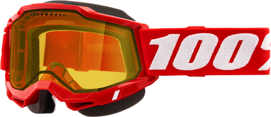Accuri 2 Snowmobile Goggle Red W/ Yellow Lens