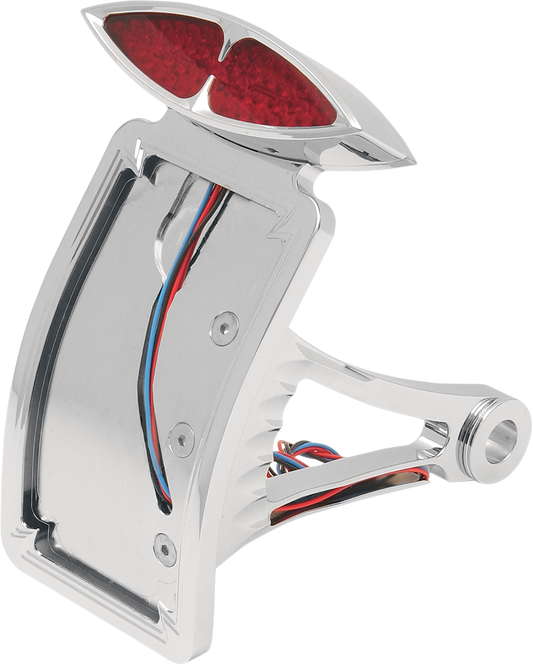 DRAG SPECIALTIES Curved Vertical Taillight and License Plate Mount - Part Number 76387