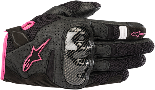 IN STOCK ALPINESTARS Women Stella SMX-1 Air V2 Gloves - Black/Fuchsia - Medium 3590518-1039-M