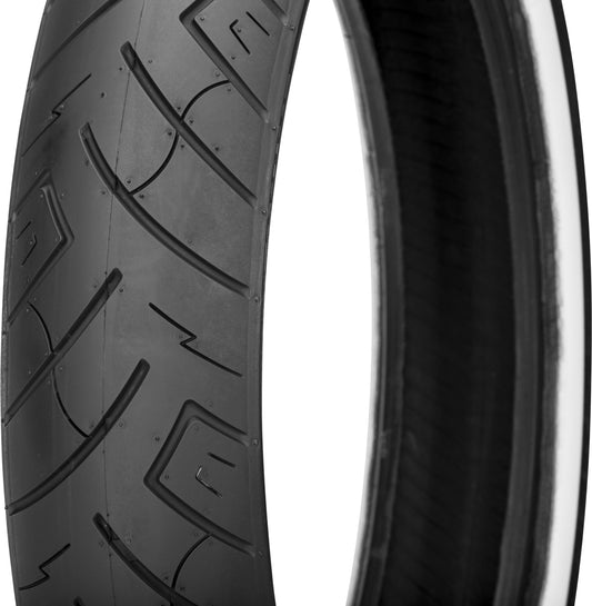 SHINKO, Shinko Tire 777 Cruiser Front 90/90-21 54H Bias Tire with White Sidewalls