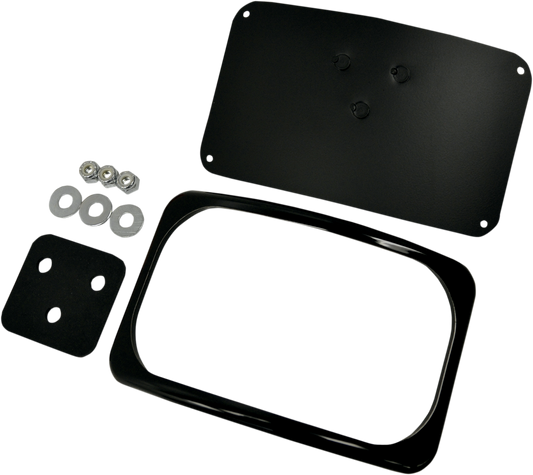 DRAG SPECIALTIES License Plate Mount - 3 Hole Gloss Black 2030-0628