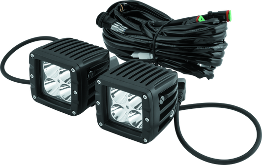 QuadBoss, QuadBoss Paired 3-Inch LED Pod Spot Lights – Durable Off-Road Lighting with 4 High-Intensity LEDs