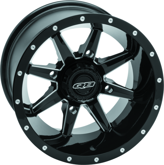 QuadBoss, QuadBoss Slicer 14x10 PowerSports Wheel - 4/137 Bolt Pattern with Black Center Caps