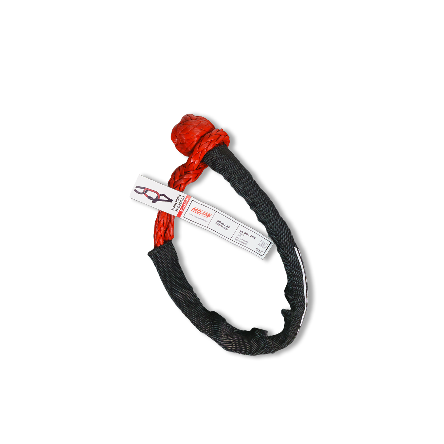 Soft Shackle 3/8'' x 24” with sleeve and bag (Single Shackle) (Lifetime Warranty)