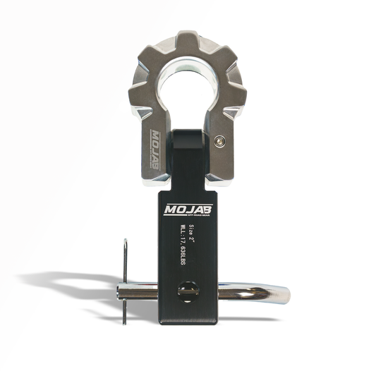 2'' Aluminum Hitch Receiver with Aluminum D-Shackle 9T-Ceramic coated (Lifetime Warranty)