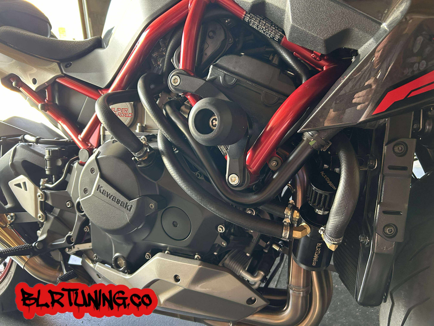 KAWASAKI ZH2 OIL CAP TO CATCH CAN REPLACEMENT HOSE - FITS BLR TUNING 3 PORT CATCH CAN