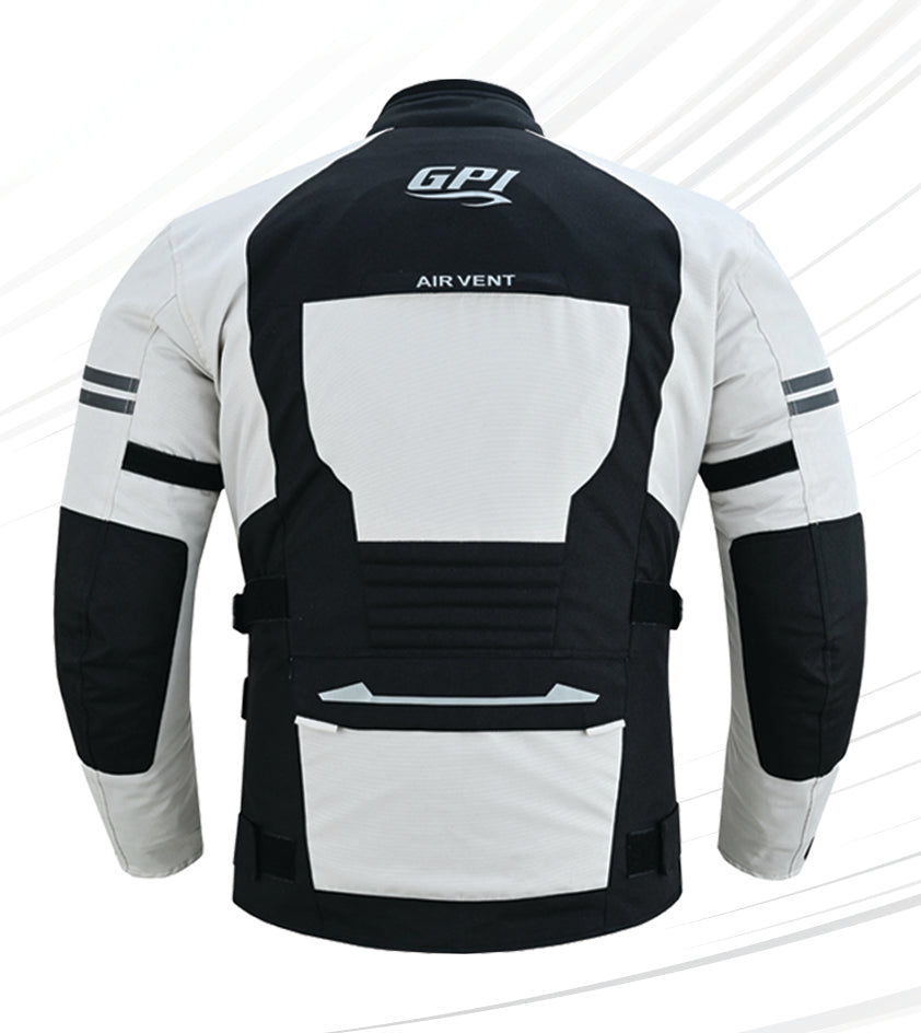 Men’s All-Season 7 Pockets Waterproof High Premium Quality Motorcycle Jacket – Beach/Black-