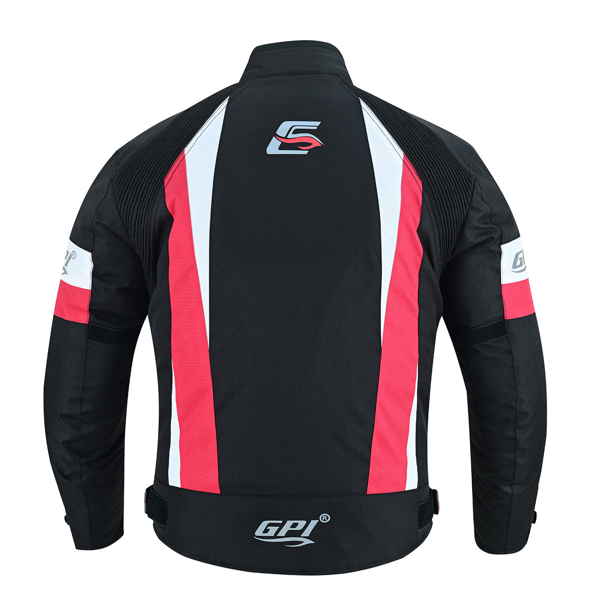 Men’s High Premium Quality All Season 4 Pockets Waterproof Motorcycle Black/Red/White Jacket