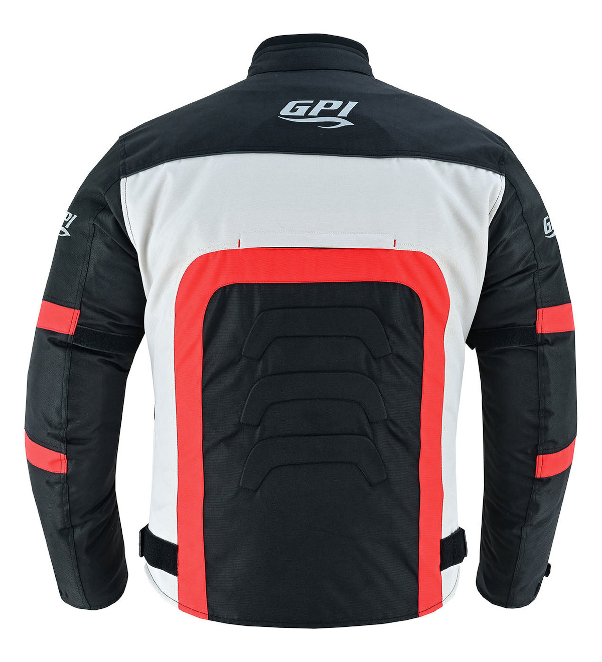 Men’s All-Season High Premium Quality Waterproof Motorcycle Jacket with 4 Pockets – Black/Beach/Red-