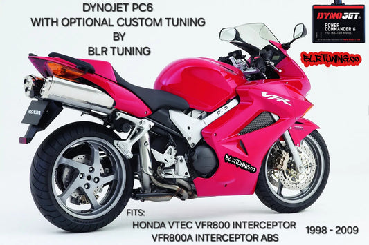 HONDA VFR800 VFR800A VTEC INTERCEPTOR 1998 - 2009 PC6 BY DYNOJET WITH OPTIONAL CUSTOM TUNING BY BLR TUNING