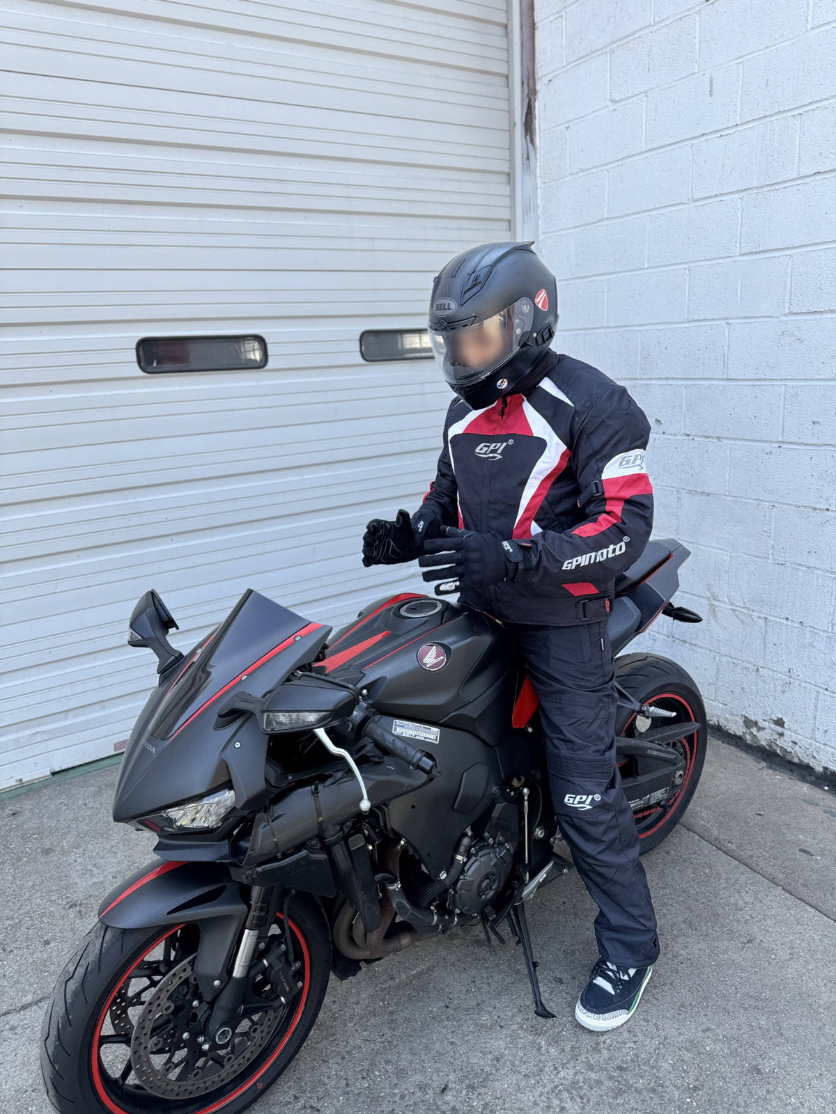 Men’s High Premium Quality All Season 4 Pockets Waterproof Motorcycle Black/Red/White Jacket