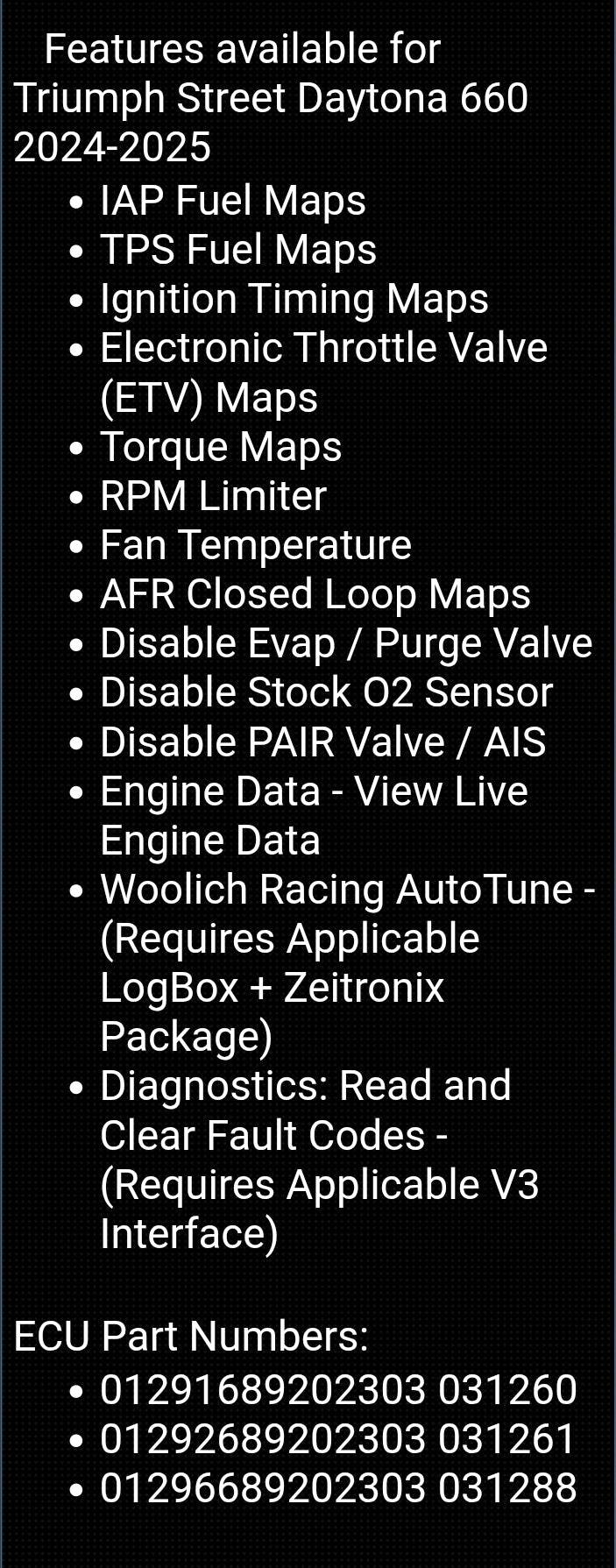 TRIUMPH ECU FLASH TUNING