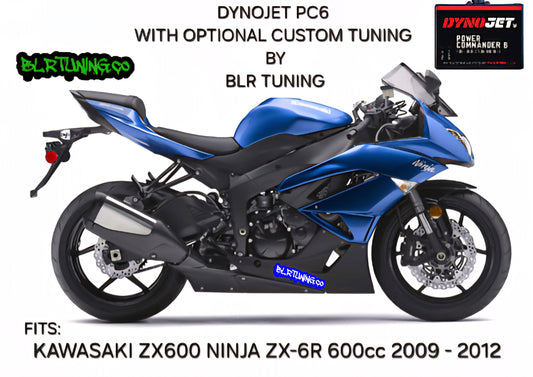 KAWASAKI NINJA ZX-6R 600cc ZX600 2009 - 2012 PC6 BY DYNOJET WITH OPTIONAL CUSTOM TUNING BY BLR TUNING
