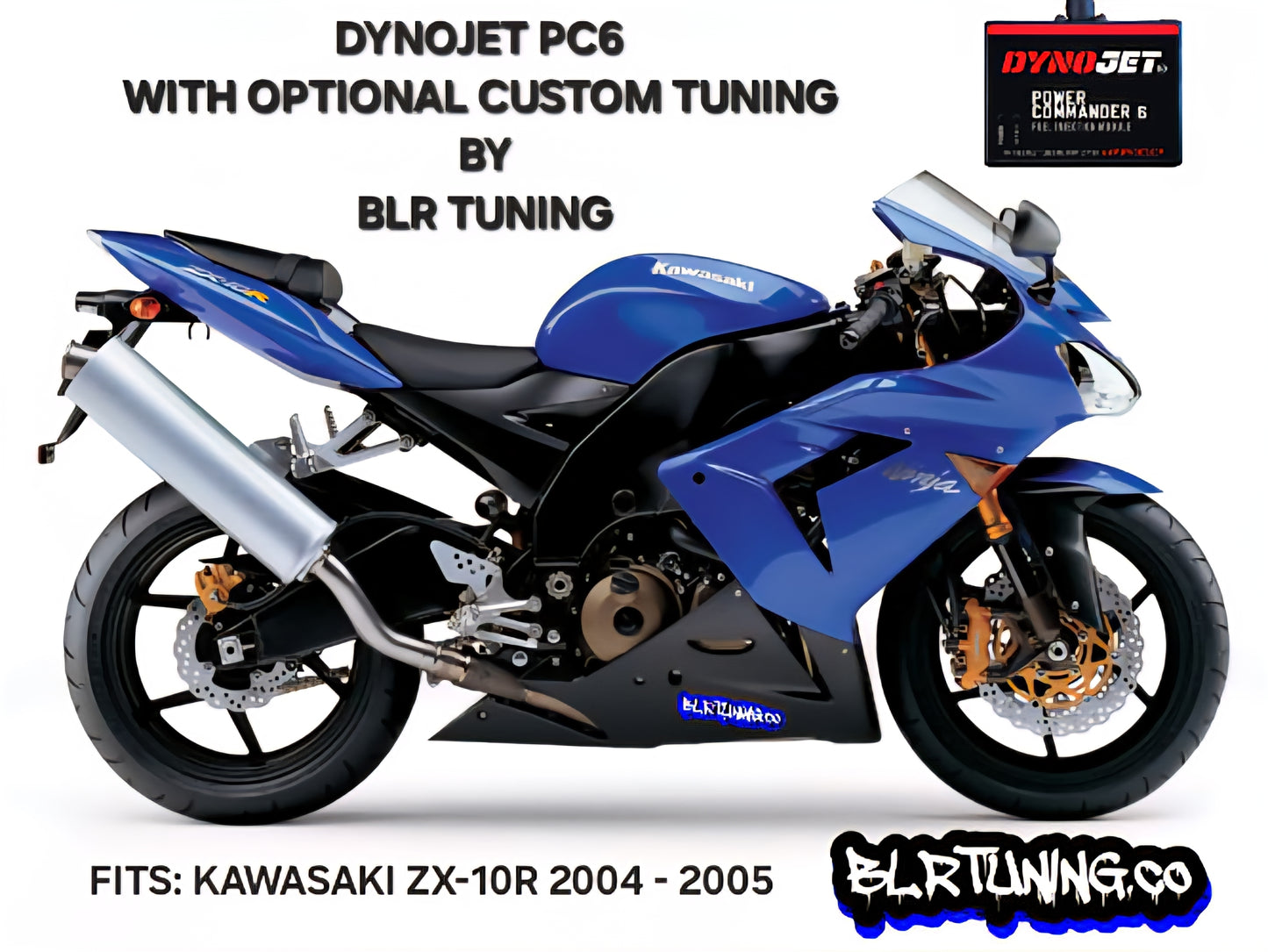 KAWASAKI NINJA ZX-10R ZX1000 2004 - 2005 PC6 BY DYNOJET WITH OPTIONAL CUSTOM TUNING BY BLR TUNING