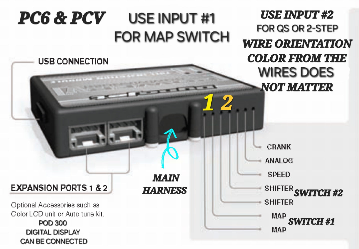 DYNOJET MAP SWITCH FOR PCV OR PC6 FOR SWITCHING FROM MAP 1 TO MAP 2 ON POWER COMMANDER