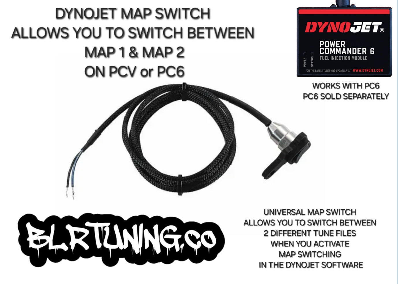 DYNOJET MAP SWITCH FOR PCV OR PC6 FOR SWITCHING FROM MAP 1 TO MAP 2 ON POWER COMMANDER