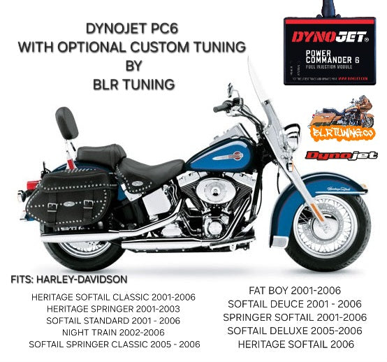 HARLEY DAVIDSON SOFTAIL MODELS 2001 - 2006 PC6 BY DYNOJET WITH OPTIONAL CUSTOM TUNING BY BLR TUNING
