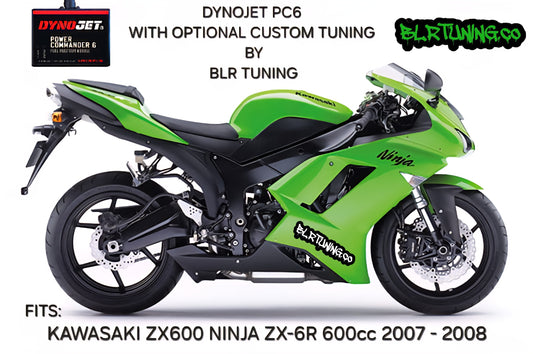 KAWASAKI NINJA ZX-6R 600cc ZX600 2007 - 2008 PC6 BY DYNOJET WITH OPTIONAL CUSTOM TUNING BY BLR TUNING