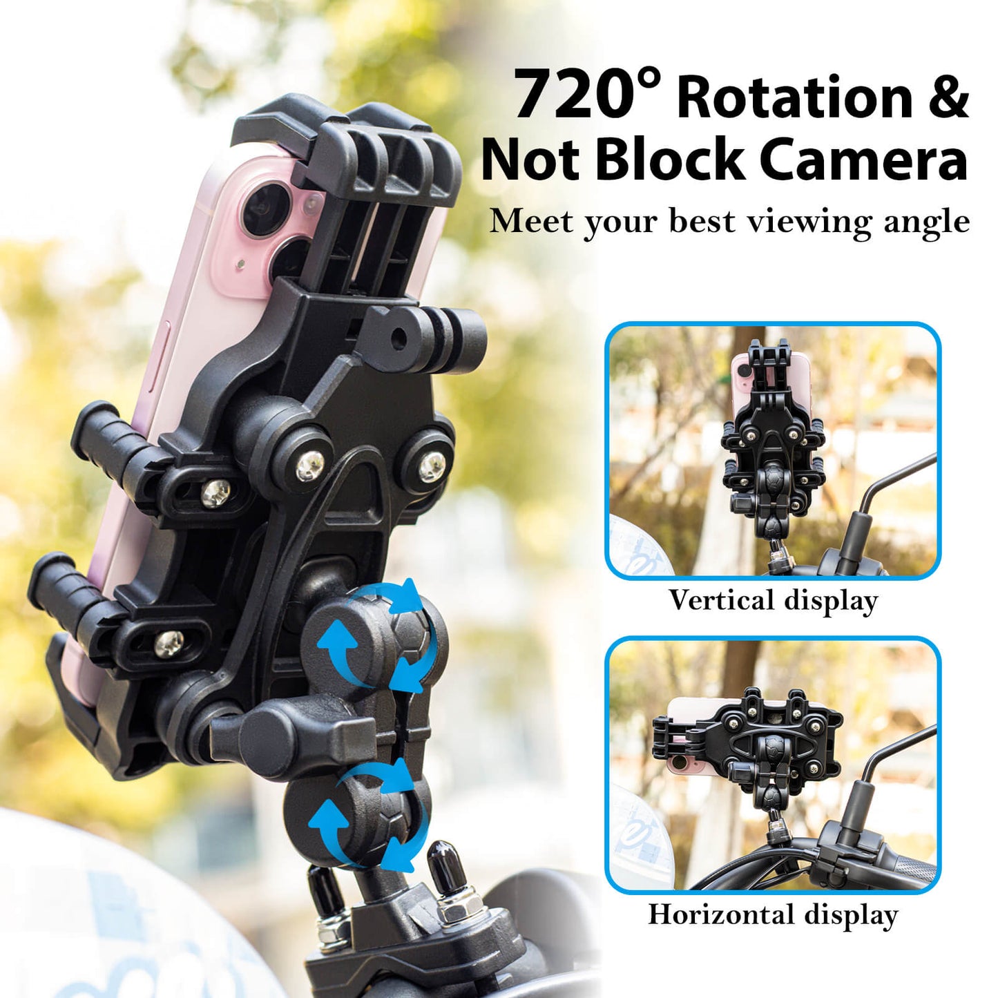 EMERK Phone Mount Holder for Motor and Bike