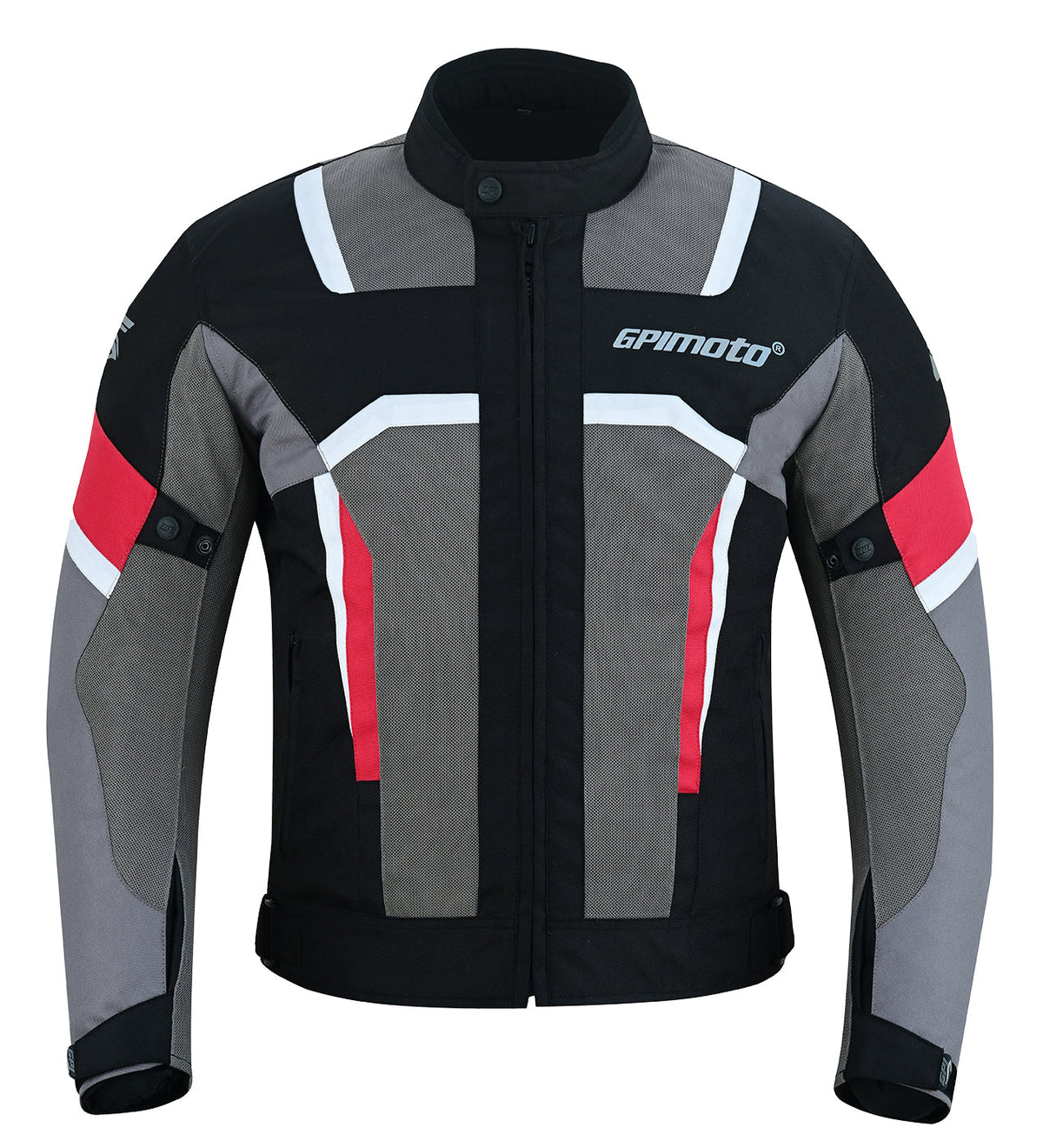 Men’s High Premium Quality Summer 4 Pockets Waterproof Motorcycle Black/Red/Grey Jacket-
