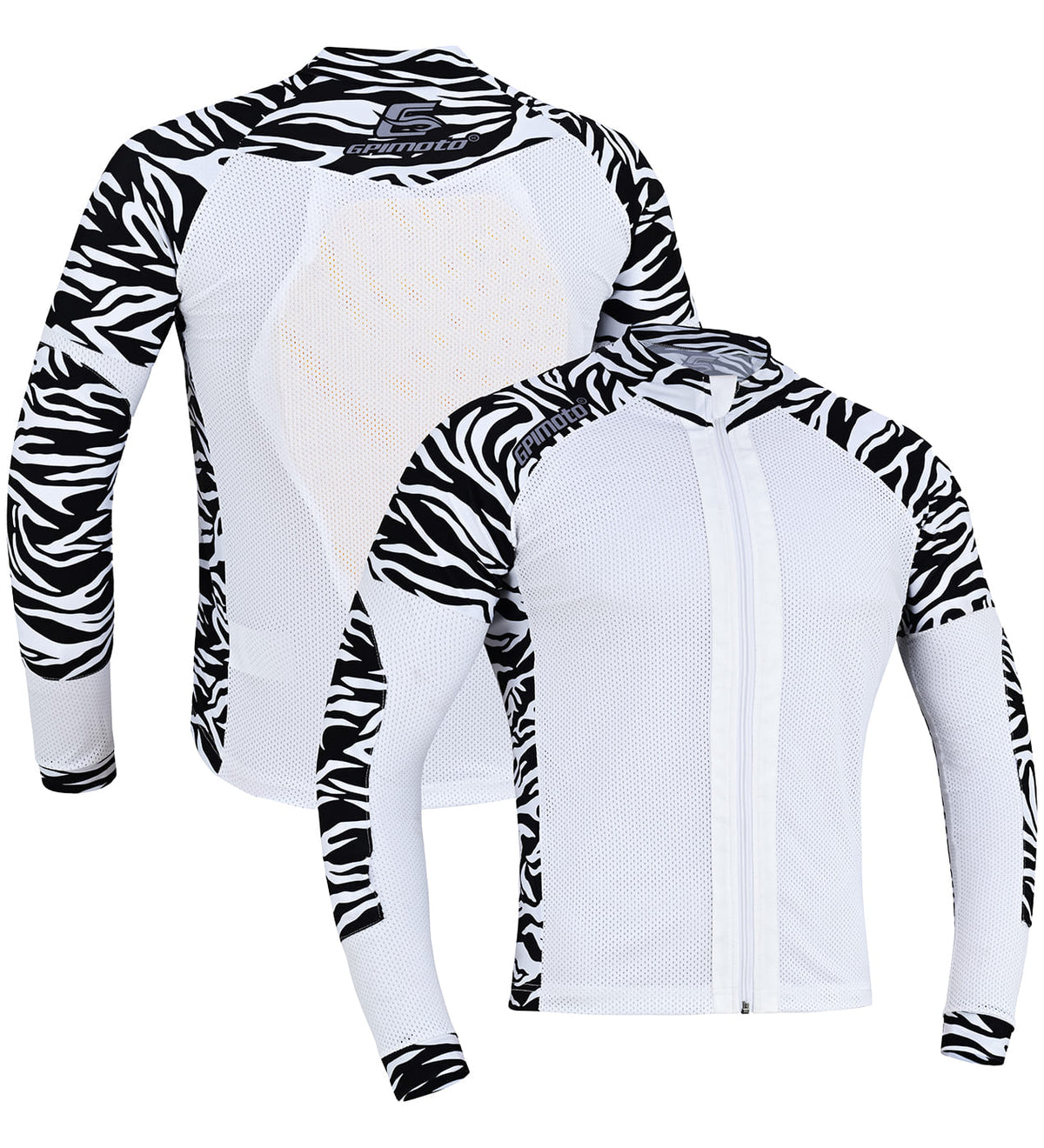 Men's Mesh White Motorcycle Shirt | CE Level 2 Certified Protection-