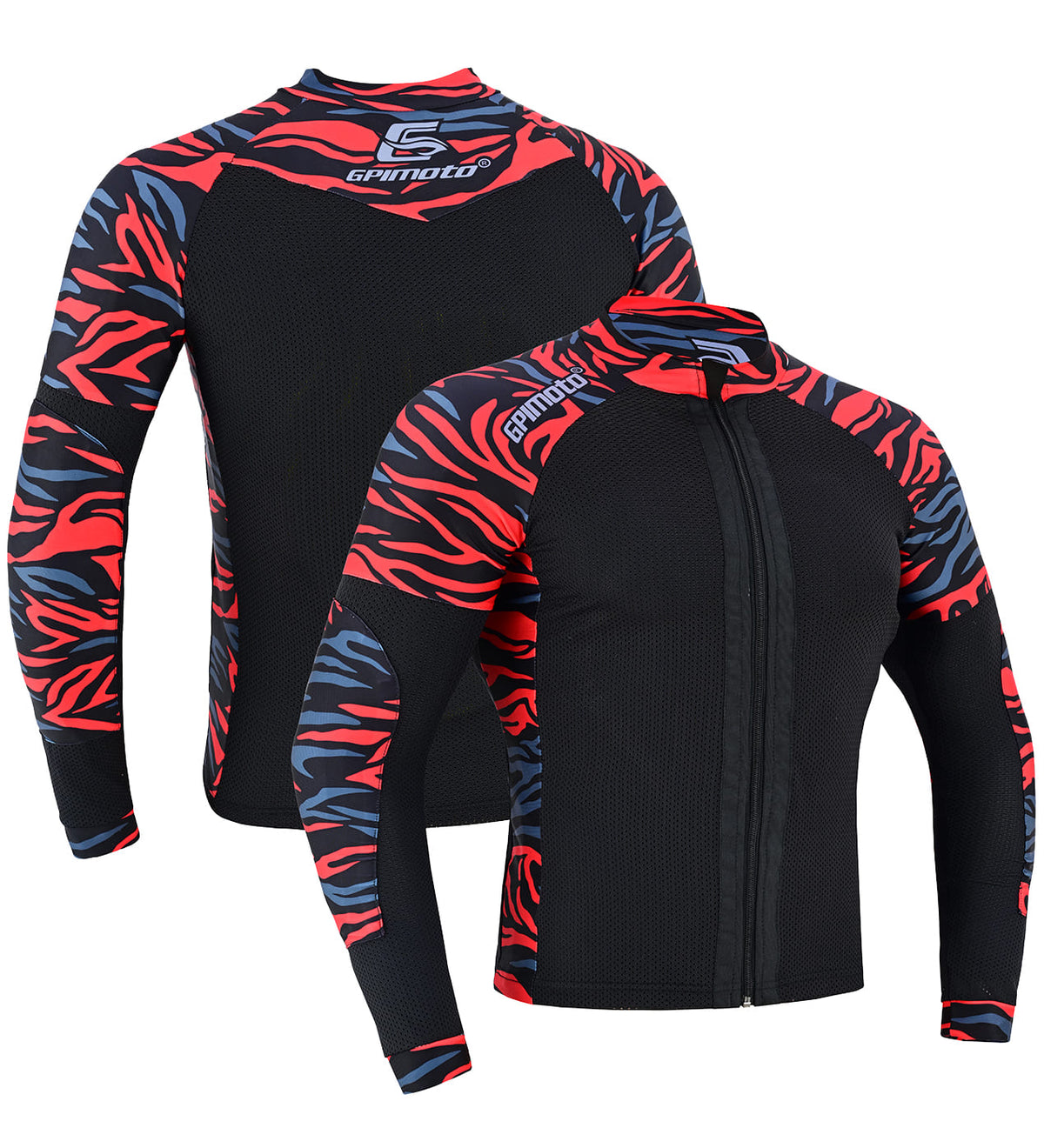 Men's Mesh Red Motorcycle Shirt | CE Level 2 Certified Protection