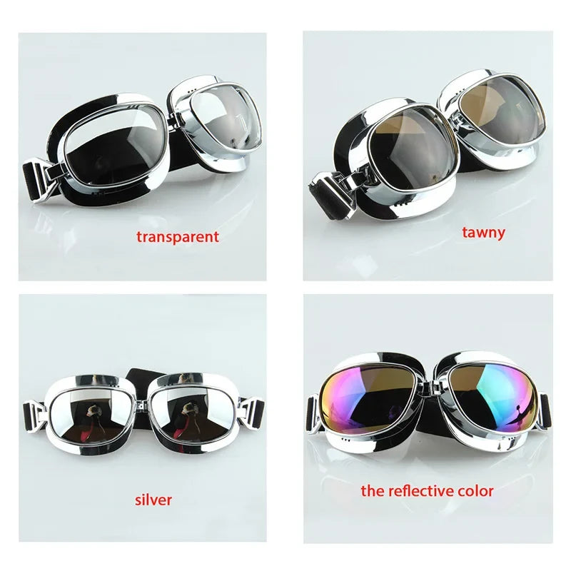 Motorcycle Goggles Vintage Windproof UV Protection for Harley