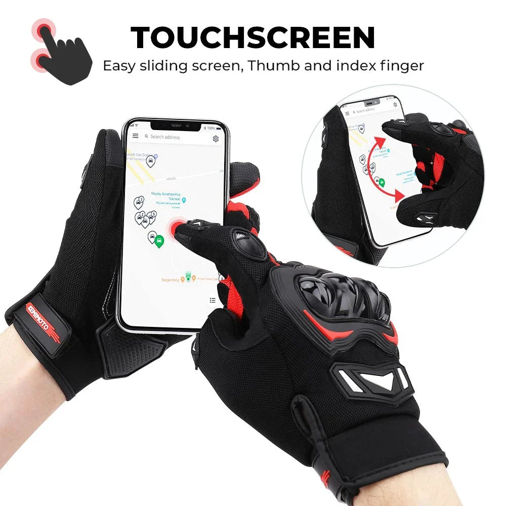 Gloves Summer Riding Hard Knuckle Touchscreen Gloves