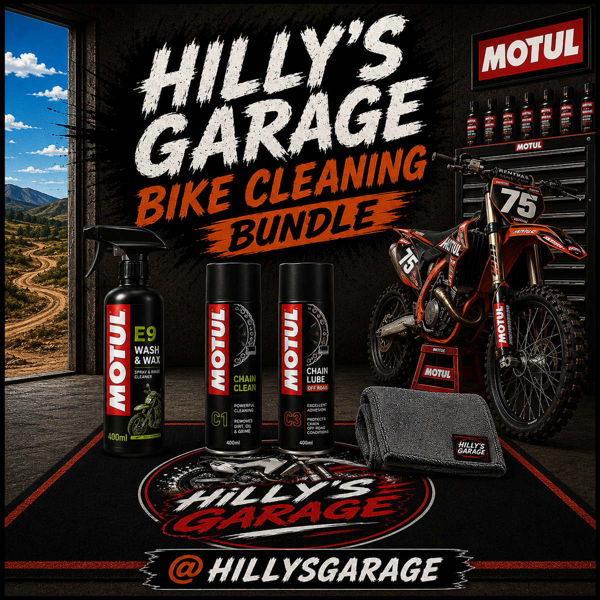 Hilly’s Garage Motul Bike Cleaning Bundle