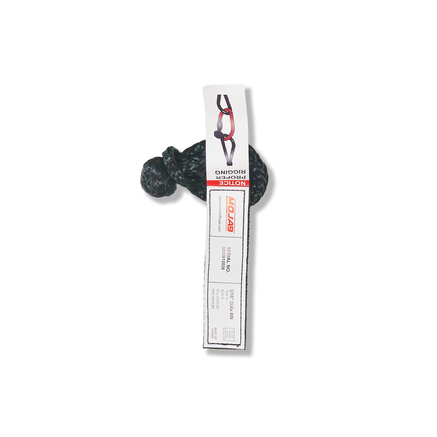 Micro Soft Shackle 3/16'' x 6'' – Keychain & Recovery (Lifetime Warranty)