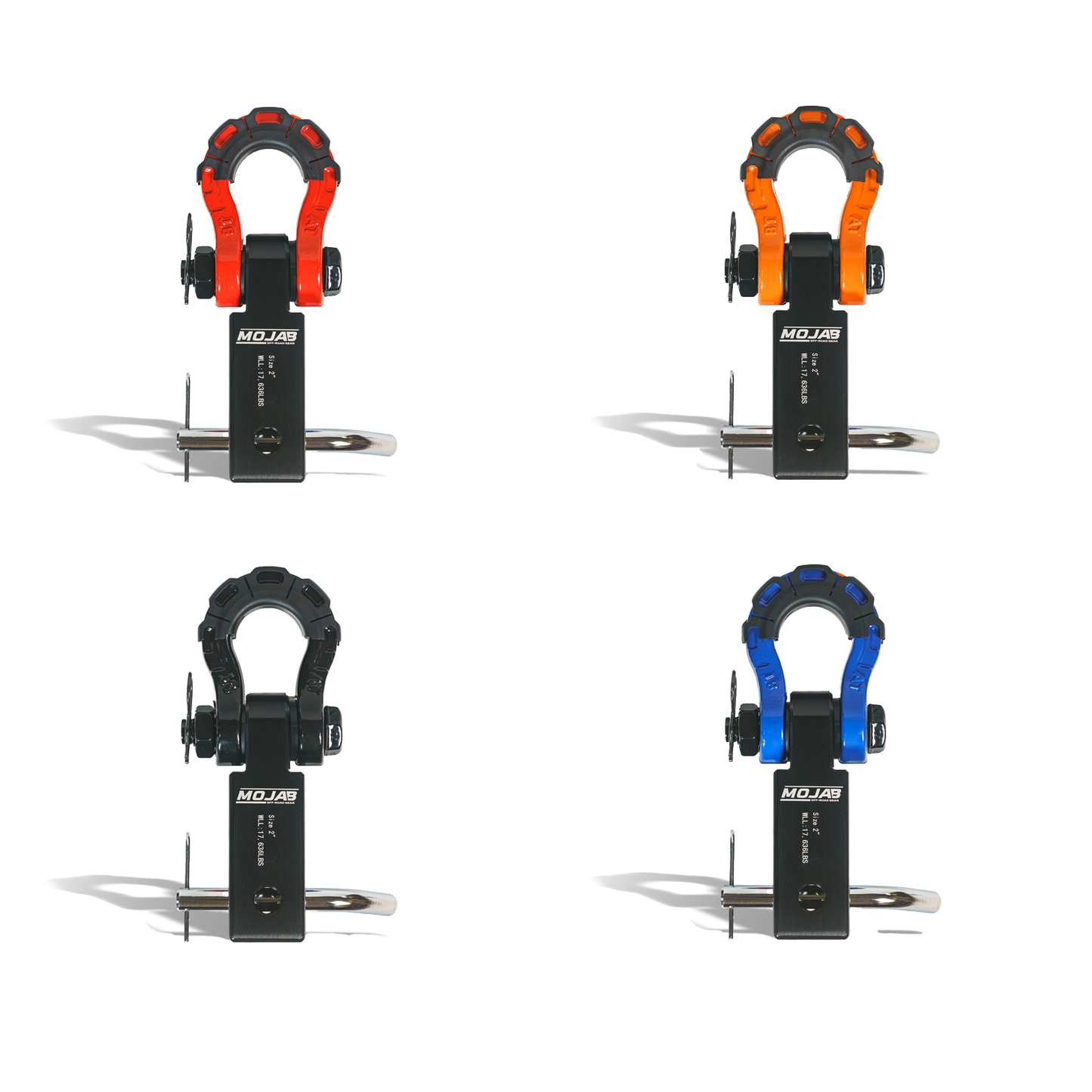 2'' Aluminum Hitch Receiver with Steel D-Shackle (LIFETIME WARRANTY)