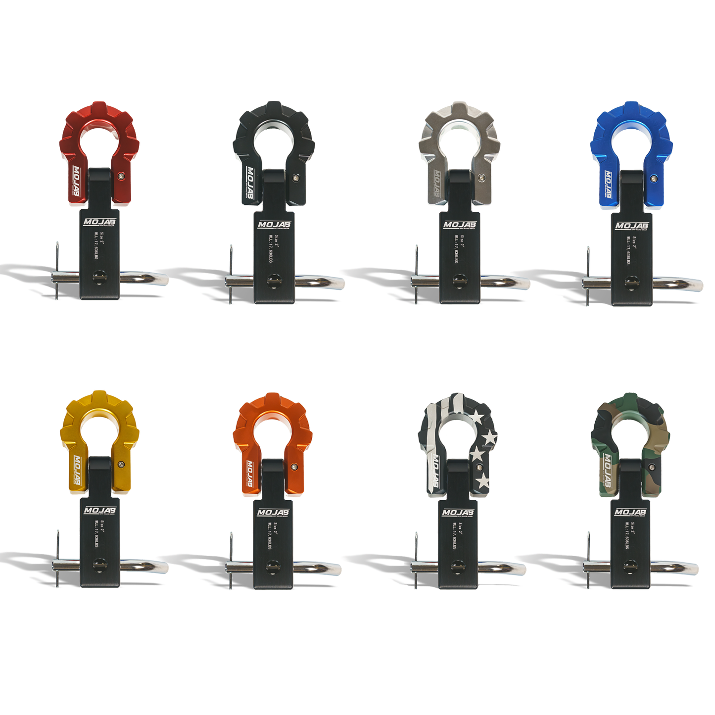 2'' Aluminum Hitch Receiver with Aluminum D-Shackle 9T (Lifetime Warranty)