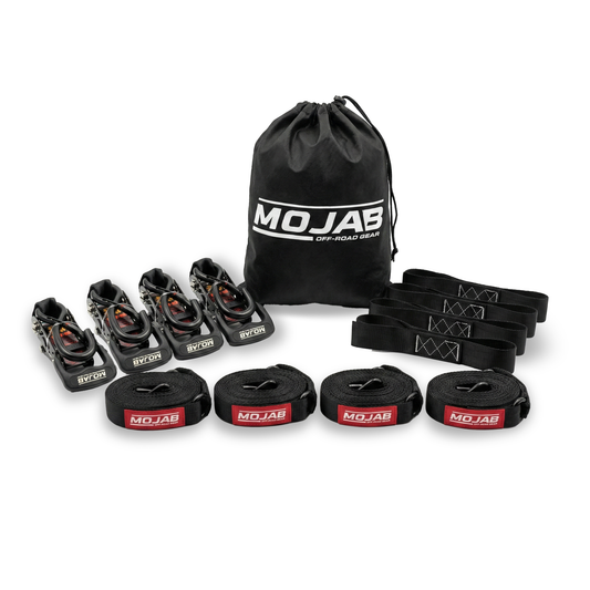 1.6" x 15' Ratchet Tie-Down Set  (Pack of 4) , Closed Hook (Lifetime Warranty)