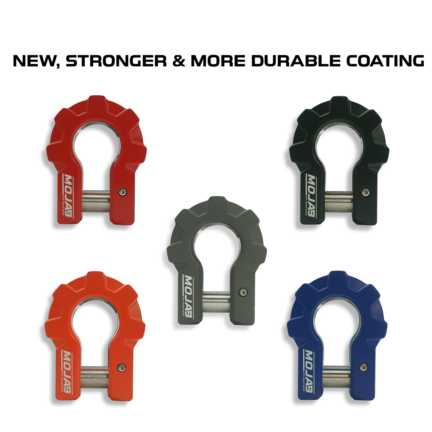 3/4'' Extreme duty Aluminum D-Shackle set (9T)-Ceramic coated (LIFETIME WARRANTY*)-Black and red Shackles are scheduled for delivery during the week commencing June 8th